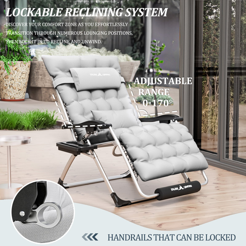 Freeport Park® Briella Folding Zero Gravity Chair with Cushions